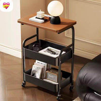 Chariot de Rangement Mobile 3 Niveaux Noir – Cuisine & Salle de Bain 6