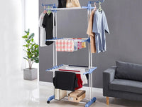 Séchoir à Linge Pliant sur Roulettes – Grande Capacité & Mobilité 3