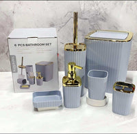 Ensemble d'Accessoires de Salle de Bain 6 Pièces Noir & Or – Design Moderne et Élégant ✨ 5