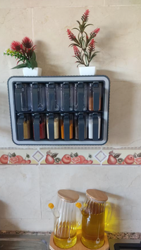 🔥 Support à Épices Multifonction 12 Pots – Installation Sans Perçage 2