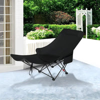 Chaise Longue Pliante de Camping avec Repose-Pieds – Fauteuil Relax Inclinable Portable pour Camping, Jardin, Terrasse, Pêche & Plage 5