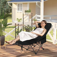 Chaise Longue Pliante de Camping avec Repose-Pieds – Fauteuil Relax Inclinable Portable pour Camping, Jardin, Terrasse, Pêche & Plage 6