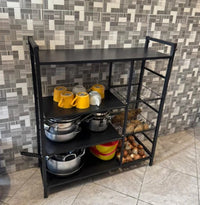 Étagère de Rangement Métallique à 4 Niveaux avec Paniers – Pratique, Robuste et Élégante 5