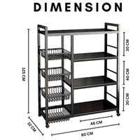 Étagère de Rangement Métallique à 4 Niveaux avec Paniers – Pratique, Robuste et Élégante 6