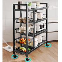 Étagère de Rangement Métallique à 4 Niveaux avec Paniers – Pratique, Robuste et Élégante 7