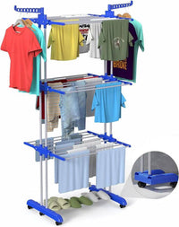 Séchoir à Linge Pliant sur Roulettes – Grande Capacité & Mobilité 2