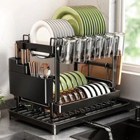 Égouttoir de Cuisine en Acier Inoxydable XXL – Séchage Rapide 4