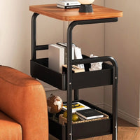 Chariot de Rangement Mobile 3 Niveaux Noir – Cuisine & Salle de Bain 7